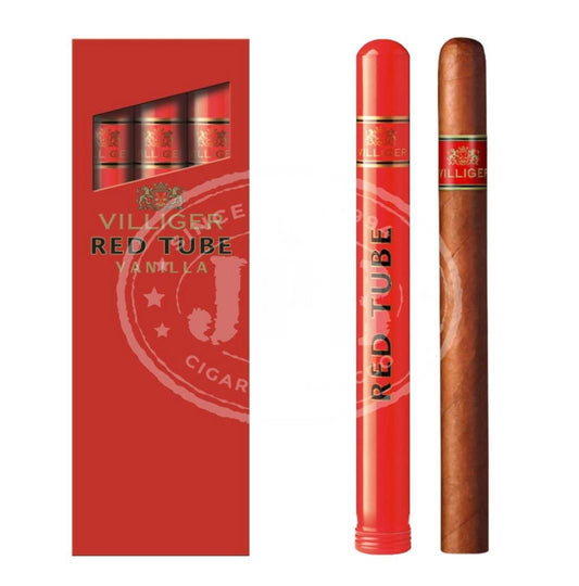 VILLIGER Red Tube Vanilla– Cigare aromatisé à la vanille (Tube individuel)